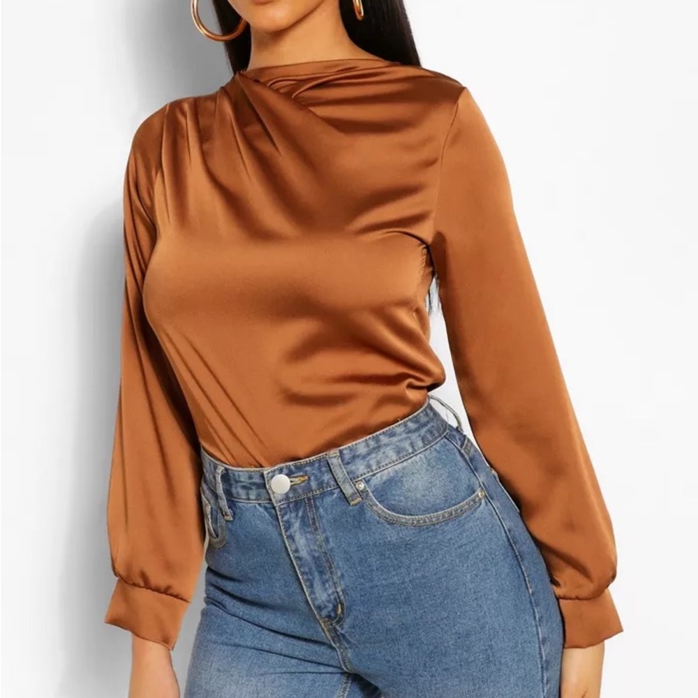 Boohoo Satin Blouse